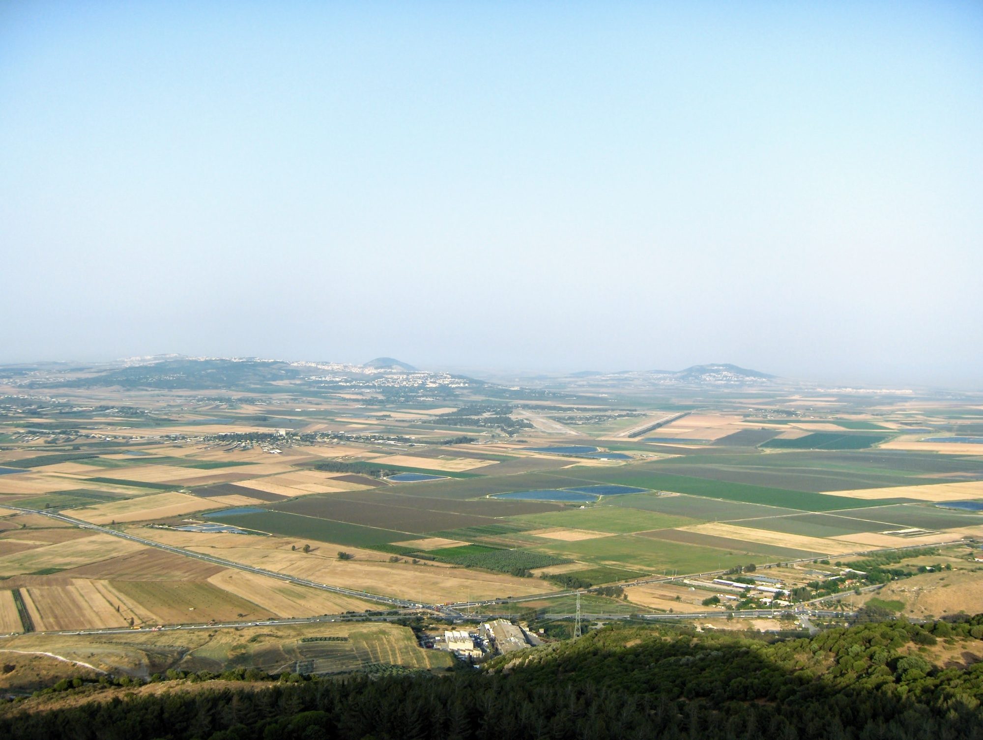Mounts Tabor and Gilboa as viewed from Mount Carmel