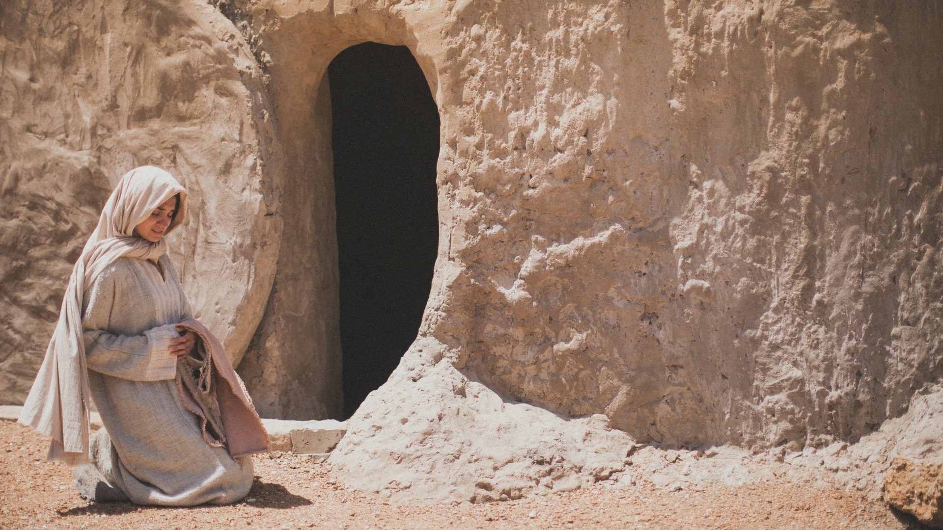 Mary at Jesus' empty tomb